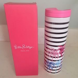 Lilly Pulitzer Desert Palm Travel Mug, New in Box